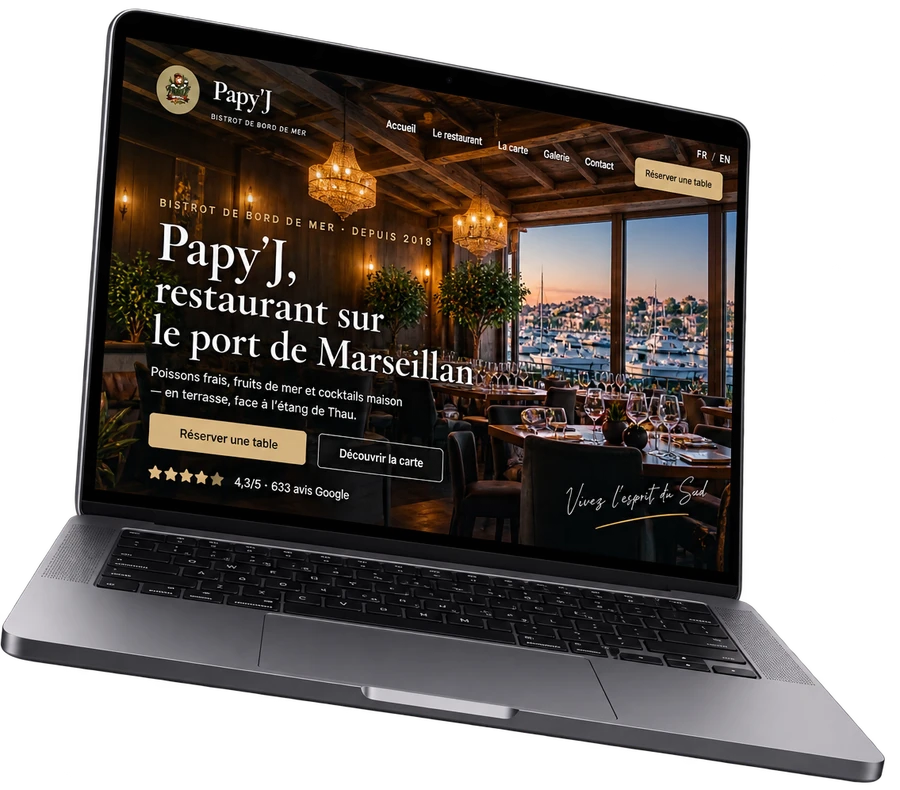 Site PapyJ affiché sur ordinateur